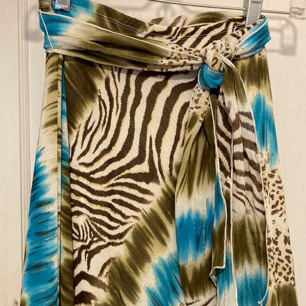 Gold accents on this skirt make it a standout option for your spring wardrobe.